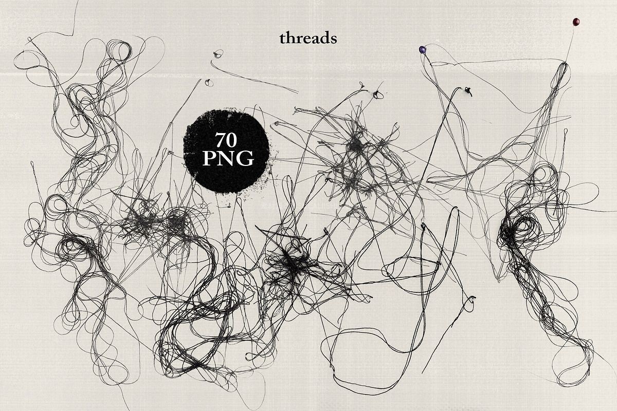 70+粗麻布纺织品拼贴手帐PNG免抠素材